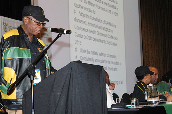 newly appointed SANMVA President, Mr Kebby Maphatswe addressing delegates