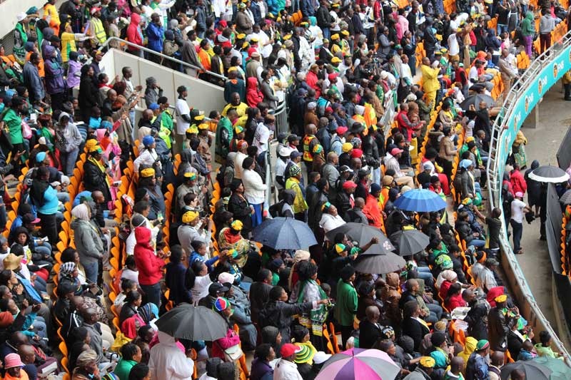 Crowds filled the stadium at Tata Madiba's memorial service