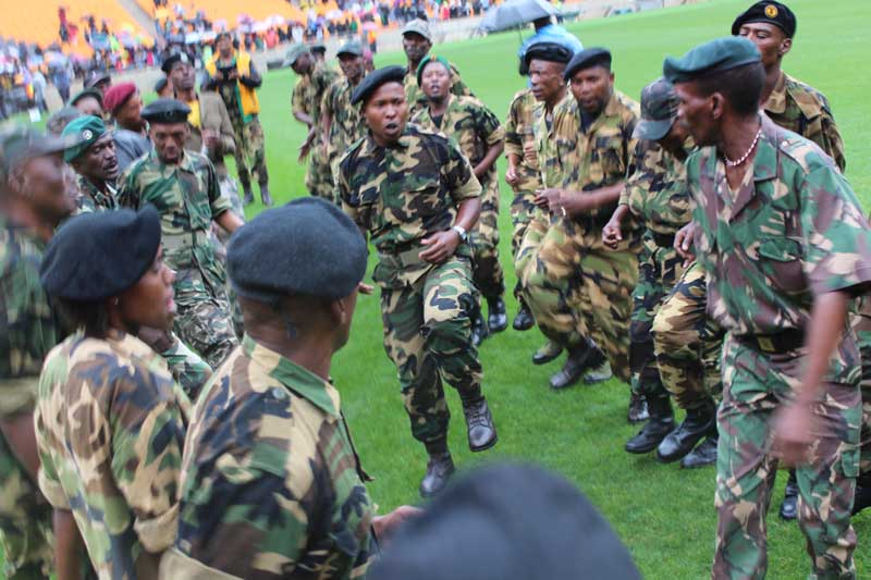 Umkhonto Wesizwe veterans sang struggle songs at the memorial service of their first Commander in Chief, Nelson Mandela
