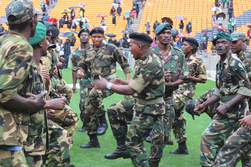 Umkhonto Wesizwe veterans sang struggle songs at the memorial service of their first Commander in Chief, Nelson Mandela